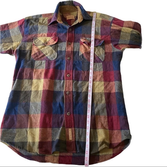C.E. Schmidt Workwear Multicolor Plaid Check Color Block Shacket Shirt Jacket M - Picture 10 of 10